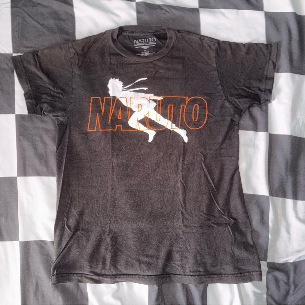 Naruto Graphic T-Shirt in Black and Orange